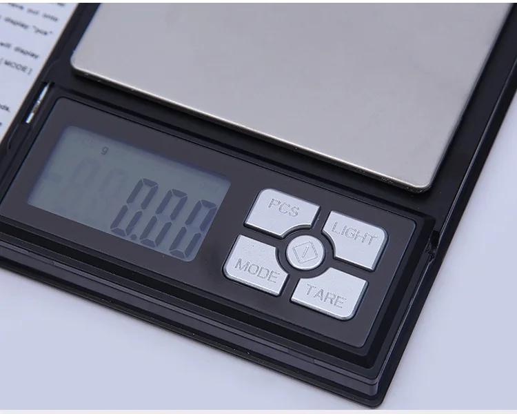 Plastic Black Fashion Design 0.1g 0.01g Pocket Scales LCD Electronic Jewelry Scale