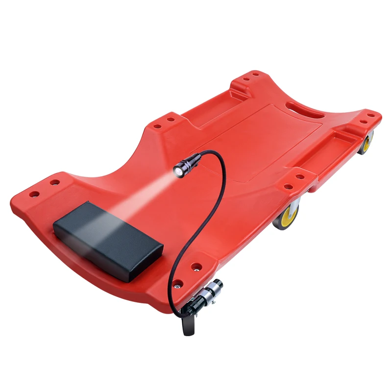36' 38' 40' Car Creeper Auto Repairing Plate 40 HDPE Seat Mechanic Repair Tools Inch with Light
