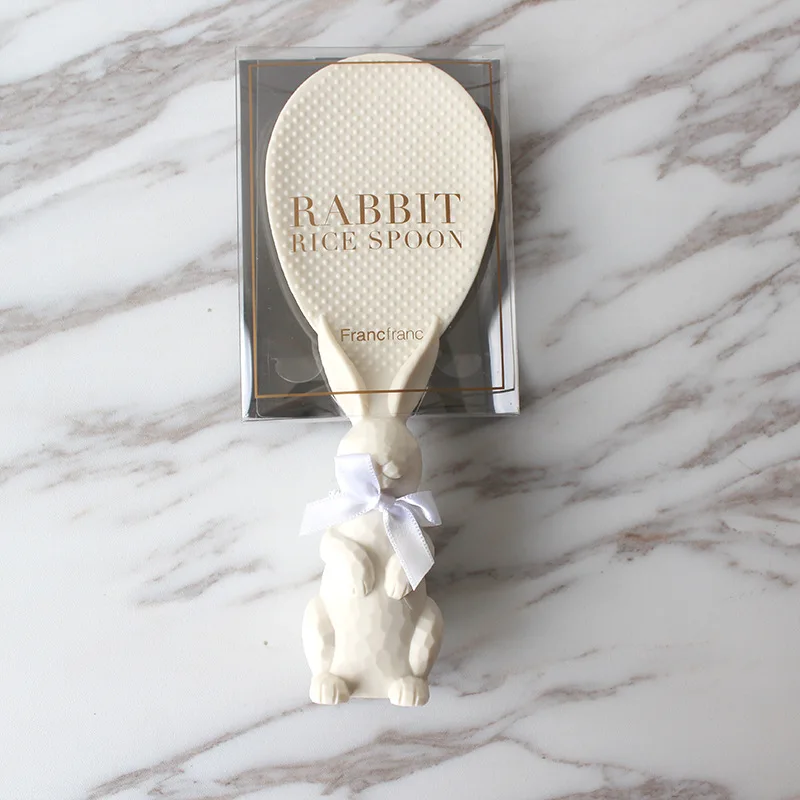 Creative Japanese rice spoon non-stick rice plastic stand able rice scoop tableware