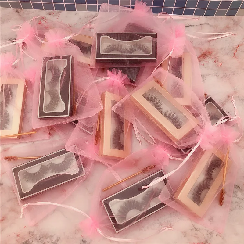 Hot Sale 3d mink eyelash box bags Cosmetic Eye Lash Bag Colorful Lash Packaging Bag For 3d Mink Lashes