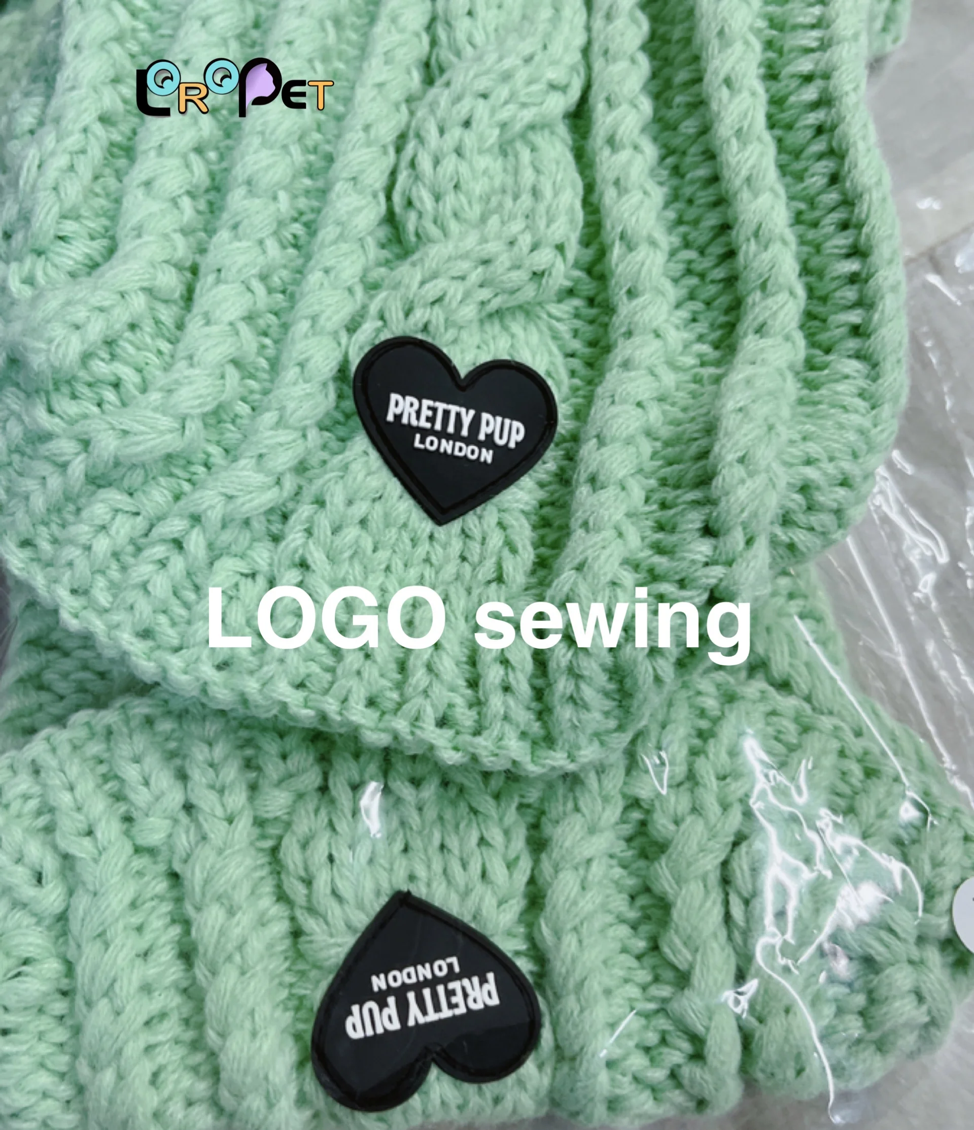 Luxury Solid Color Knitted Dog Jumper Sweater Winter Warm Soft Pet Clothes Knit Sweaters For Dogs