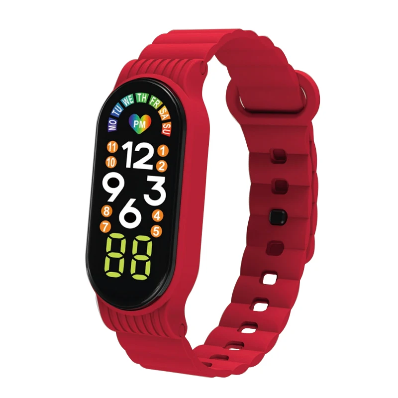 OEM Fashion Touch Screen led Watches Sports Plastic Band Day week digital Watches Reloj Hombre Led Digital Watch For Men