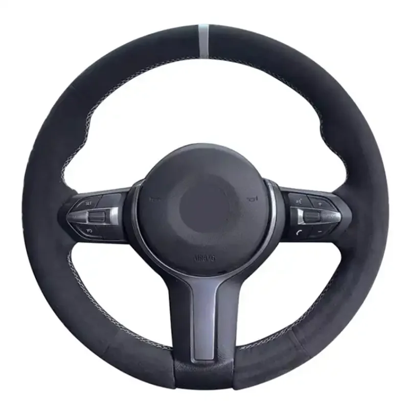 Non-Slip Suede Leather Car Steering Wheel Cover Braid For BMW M Sport M3 E87 E81 E82 E88 X1 E84 E90 E91 E92 E93 Car Accessories