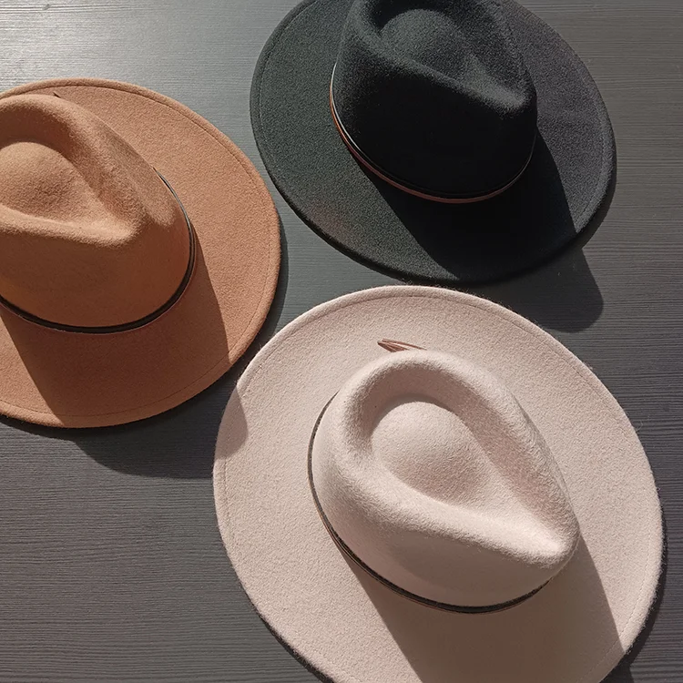 Factory Wholesale Fashion 100% Wool Felt Fedora Hat