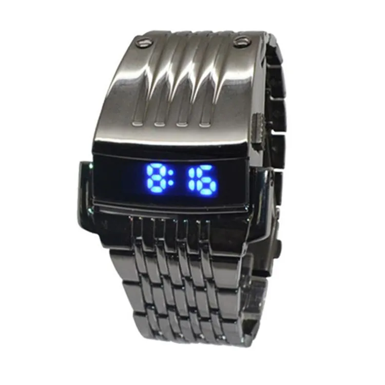 Men Sport LED Digital Watches Wholesale Water Resistant Creative Design Luminous Electronic Male Watch