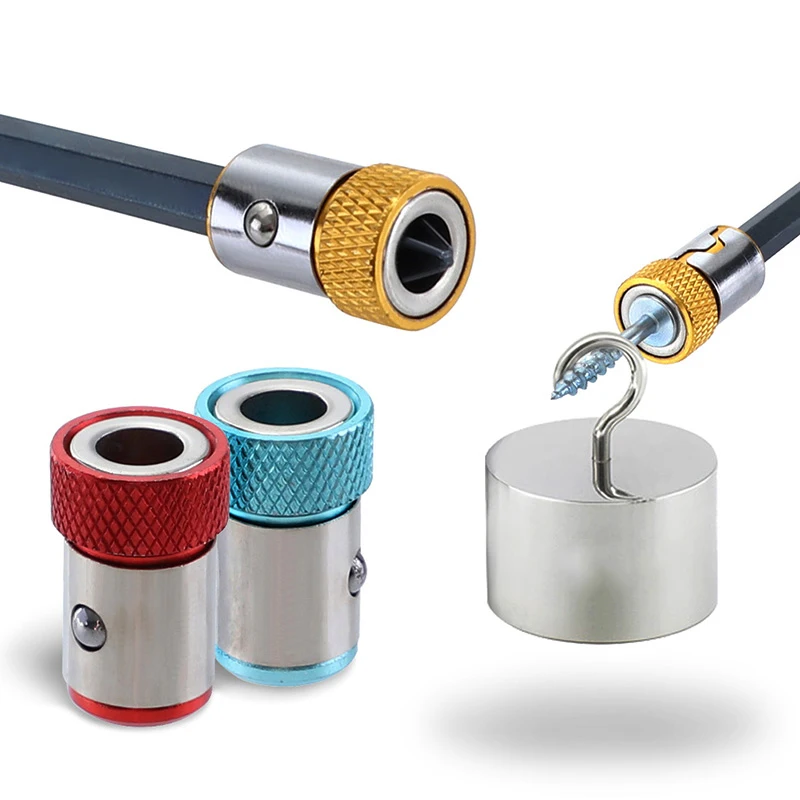 Magnetic Bit Holder Alloy Electric Magnetic Ring Screwdriver Bit Head Holder Anti-Corrosion Strong Magnetizer for Phillip Bit