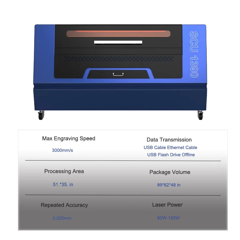 ARGUS Low Cost WIFI  laser cutting machines Co2 60w Laser Engraving Machine 80w co2 laser 7050 1390 RFMetal