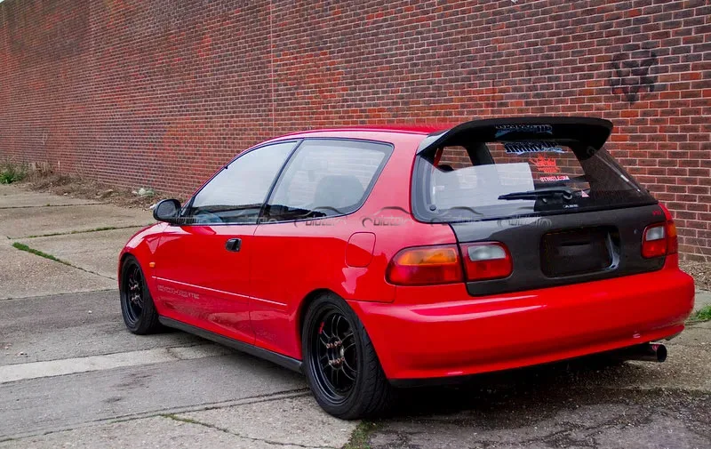 3D стиль замена углеродного волокна задняя дверь багажника K6 чехол для Honda Civic 3DR