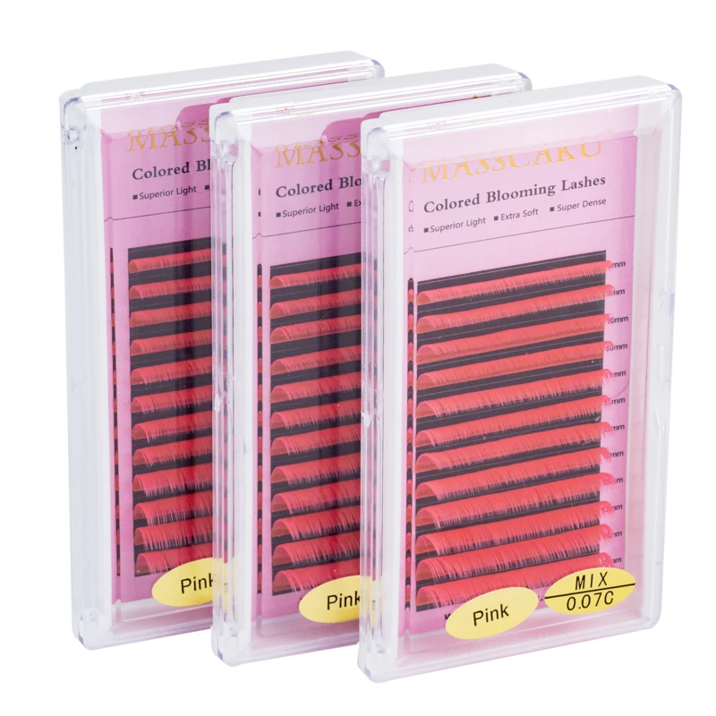 MASSCAKU Auto Fan Cashmere Siberian 0.03 Volume Easy Fans Color Easyfan Lashes Blooming Eyelash Extension