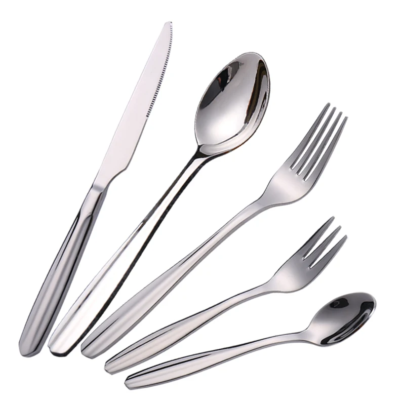 
Sliver Stainless Steel Spoon and Fork Flatware Set for Home 