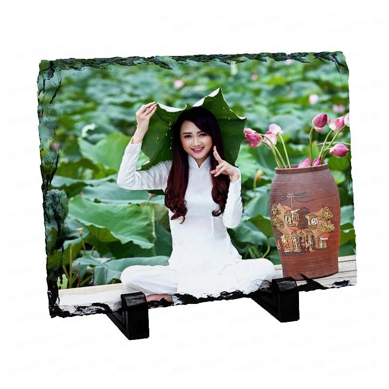Sublimation Blank 15*20cm Slate Photo Frame DIY Picture Photo Deco Rock Stone Slates Crafts Thermal Transfer Print Photo Slate