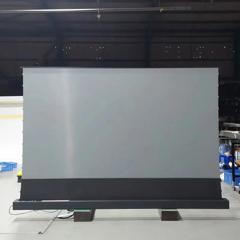 [OEM+CBSP]120' floor rising projection screen alr ust motorized projector screen lifting high contrast laser projector screen