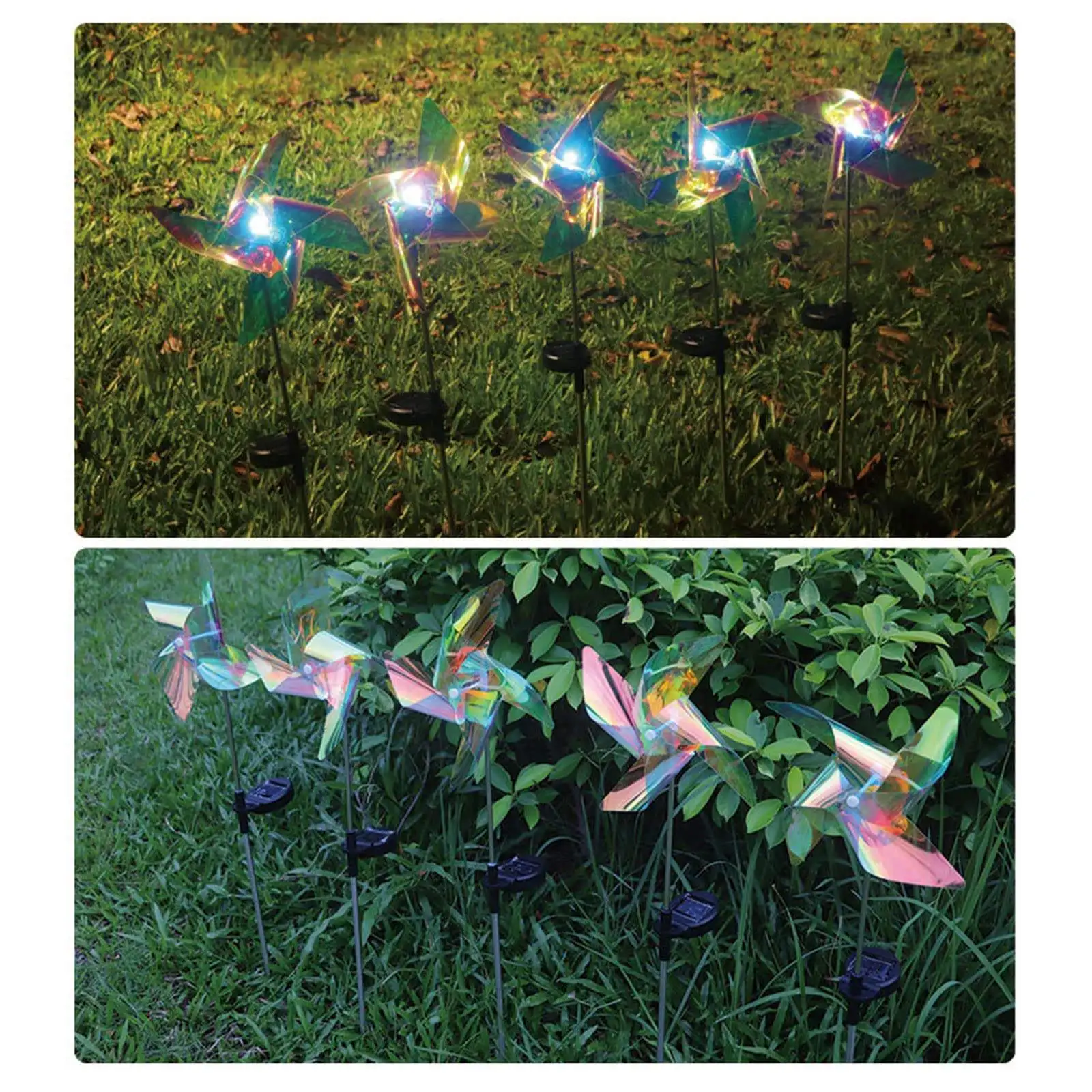 Landscape Decoration Waterproof Night Automatic Activated LED Flower Solar Outdoor Garden Light With Ground Plug Spike Stake