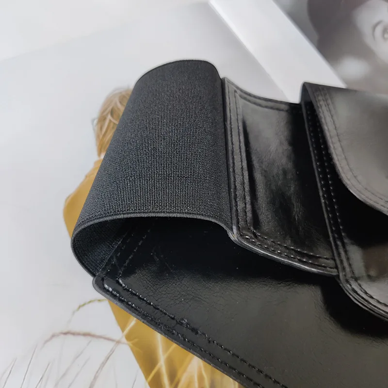 Wide Elastic Black Corset Belt Plus Size Designer Belts For Women Big Waistband Luxury Stretch Cummerbunds Slimming