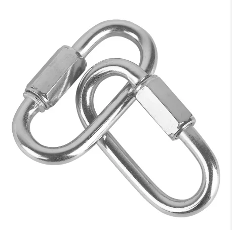 Quick link stainless steel connector for hammocks camping and outdoor equipment Heavy duty D-lock hook