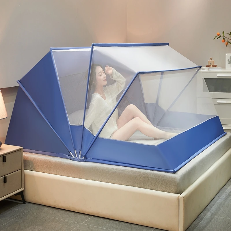 Factory new product portable folding mosquito nets for adult dormitories without installing mosquito nets