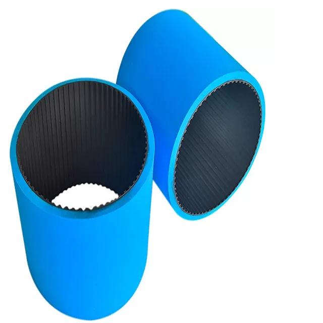 blue PU sponge coating rubber synchronous conveyor belt for labeling machine