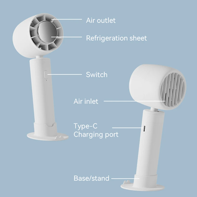 High Speed Handheld Table Fan Summer Must Have Rechargeable Battery Portable Ice Cooling Usb Mini Fan