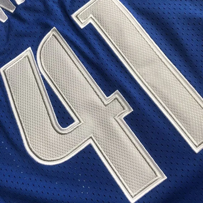 Дешевые оптовые мужские баскетбольные майки номер 41 Nowitzki Майки Зала славы