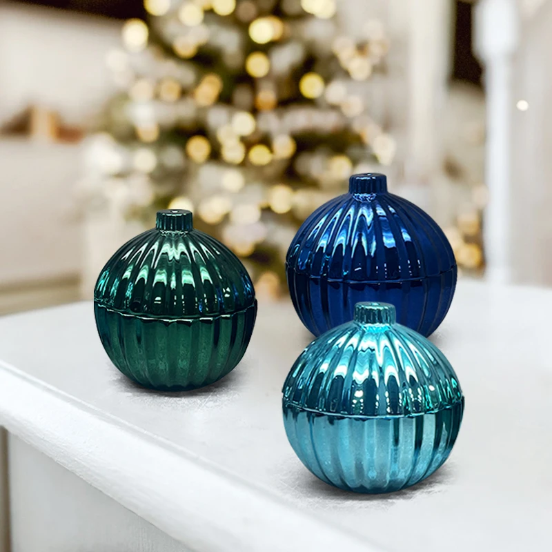 New Products Luxury Candle Vessels Container Electroplating ceramics Jar Soy Wax Scented Candles Jars