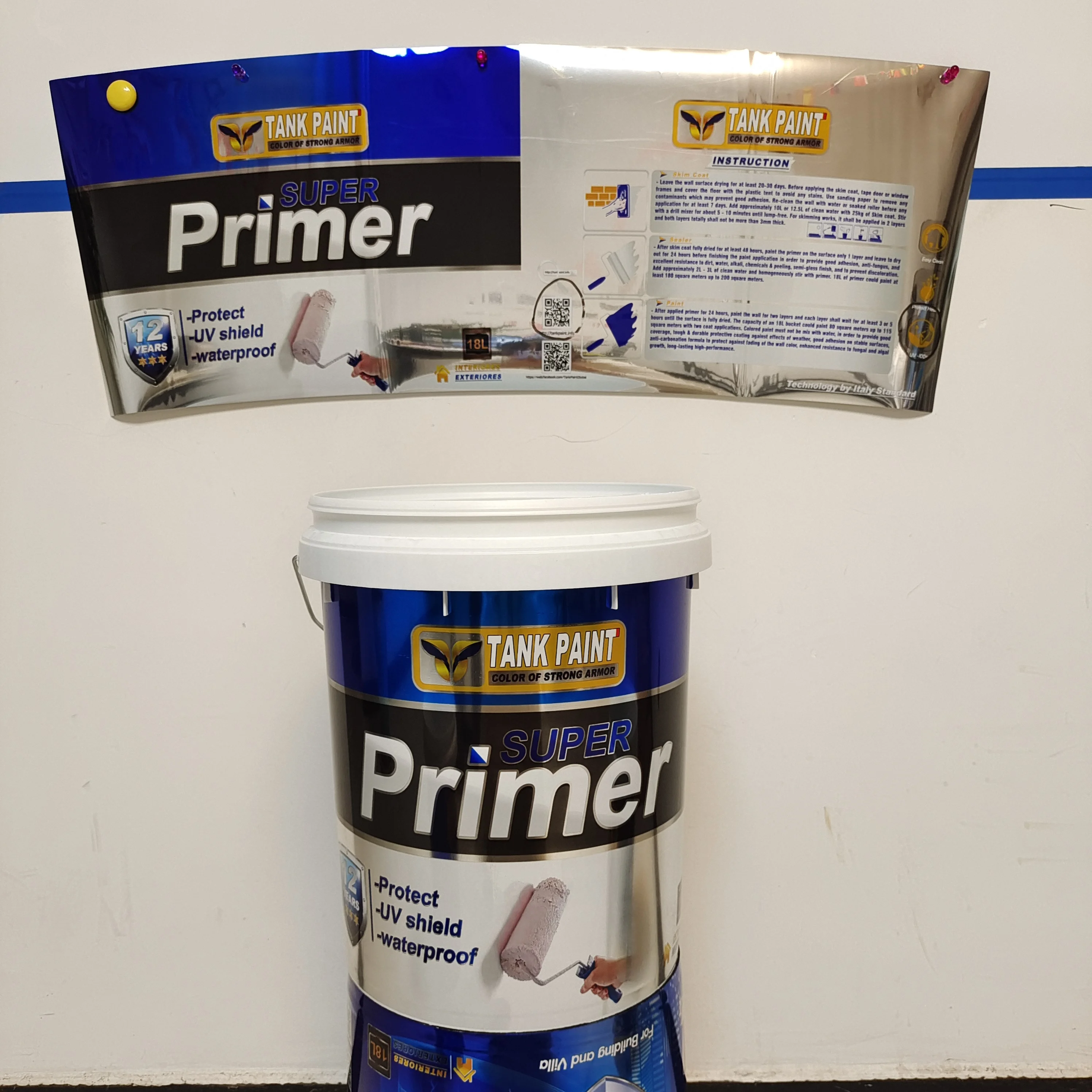 Plastic buckets IML labels printers IML labeling printing manufacturer