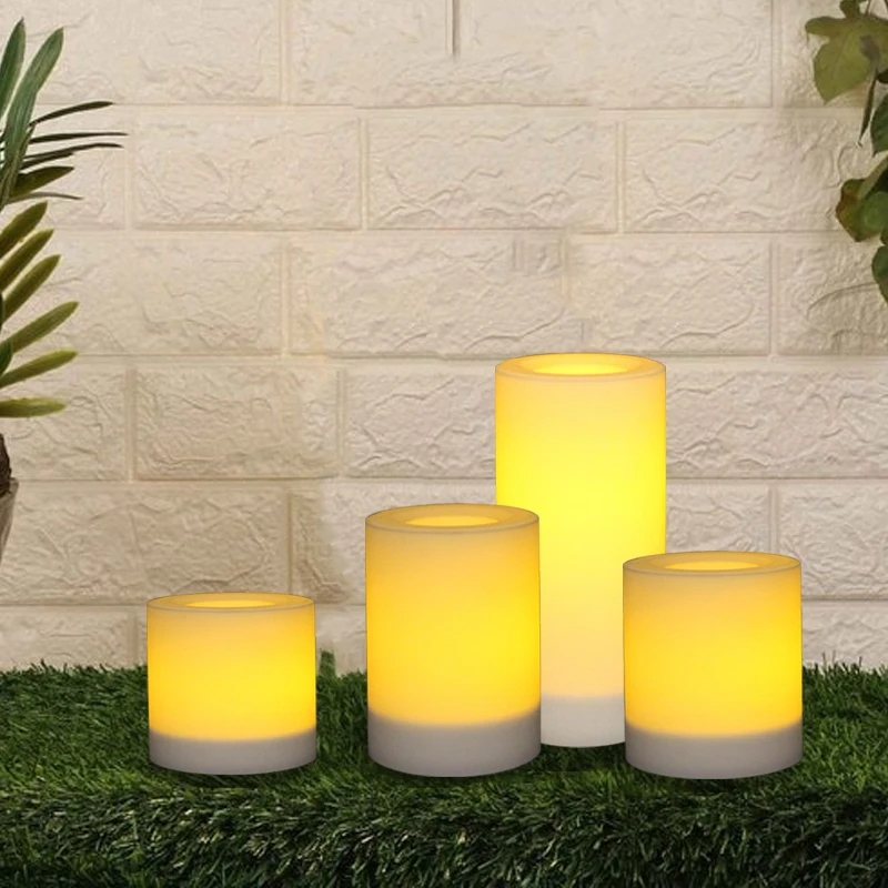 Hot Selling Products Pillar Flameless LED Solar Candle For Home Table Decor