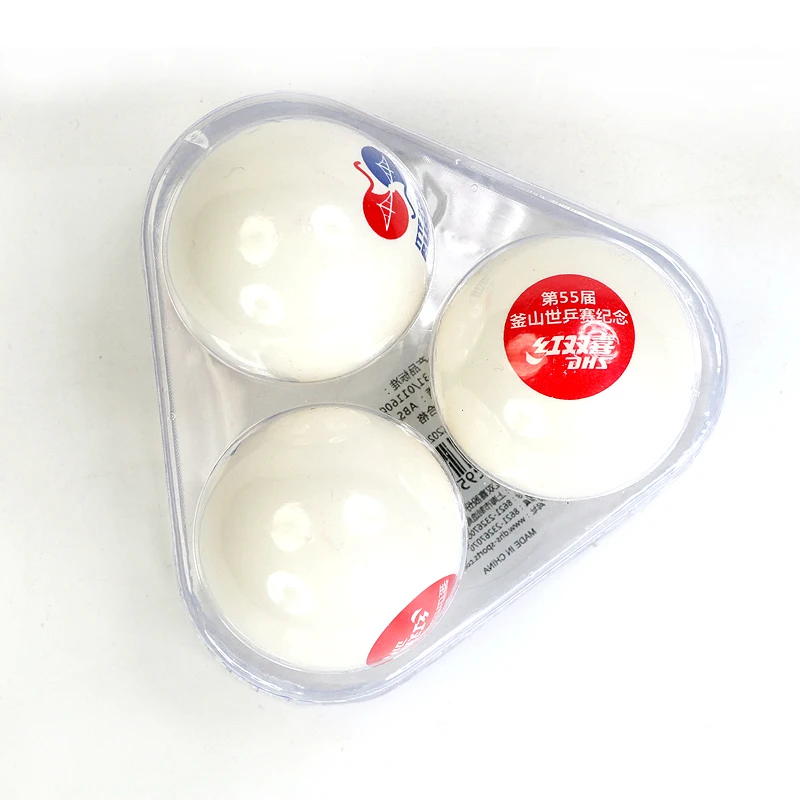 DHS 2020 BUSAN  ITTF 3star white table tennis balls souvenir version  3 pcs per blister or 100 pcs per bag