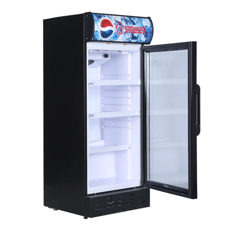 OEM The Best Single Door Commercial Glass Display Showcase Drink Coolers Upright Fridge For Sale