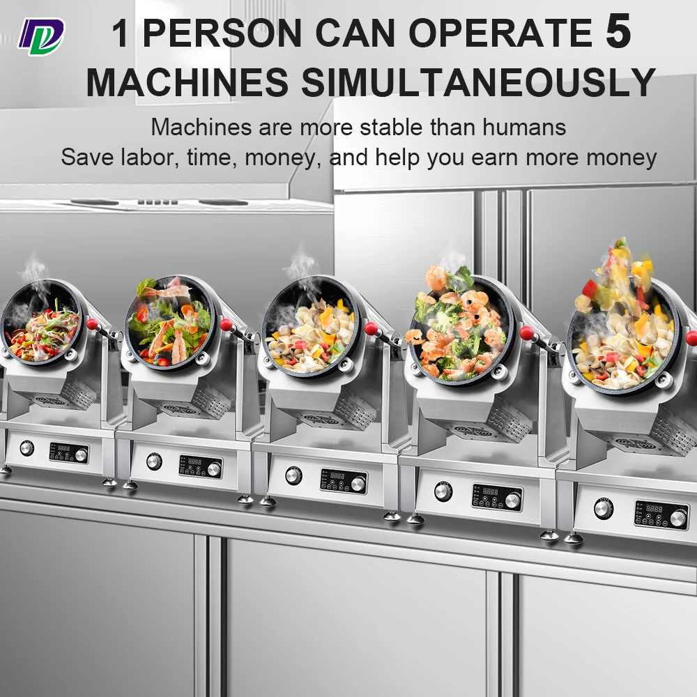 Kitchen Restaurant Using Electric Stir Fry Machine Cooking Machine Auto Cooker Cooking
