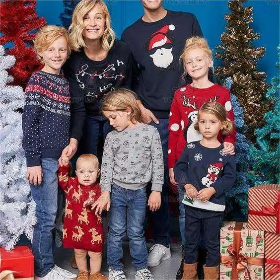 2024 Supplier Couple Matching Christmas Jumper Ugly Pullover Unisex Glitter Lights Funny Reindeer Holiday Christmas Sweater