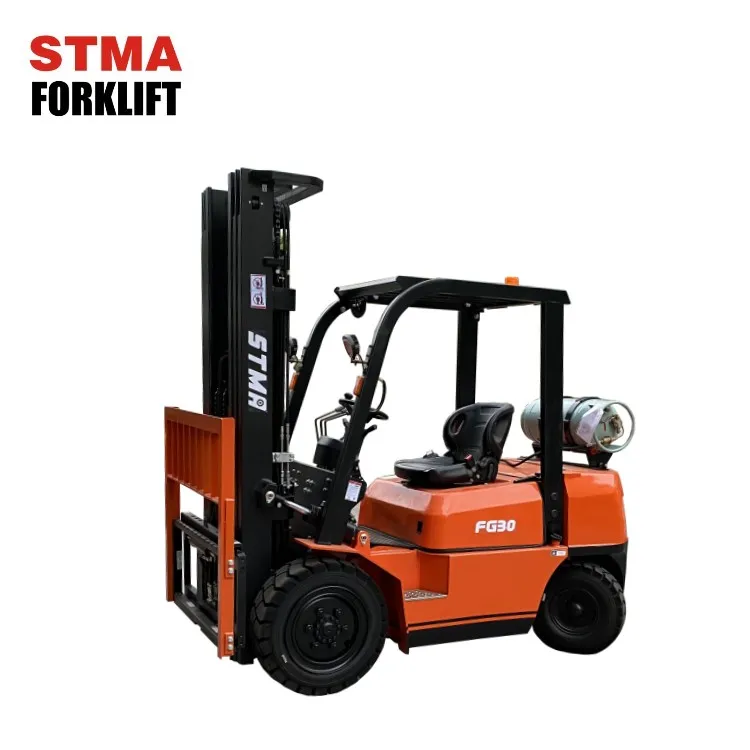 STMA EPA EURO V engine propane forklift truck 3000kg load capacity 4500mm lifting height mini forklift with CE certified