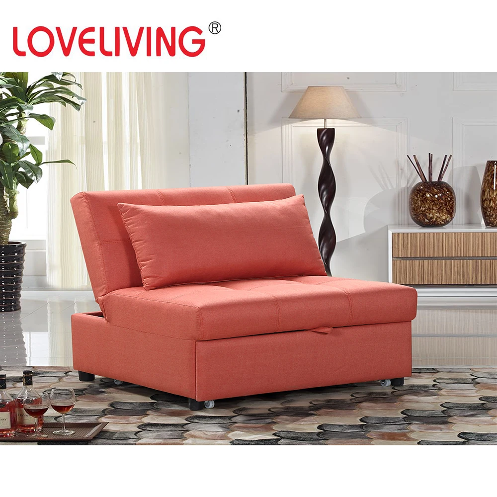 
Home furniture chair with sleeping sofa bed function with wooden legs and wooden frame 