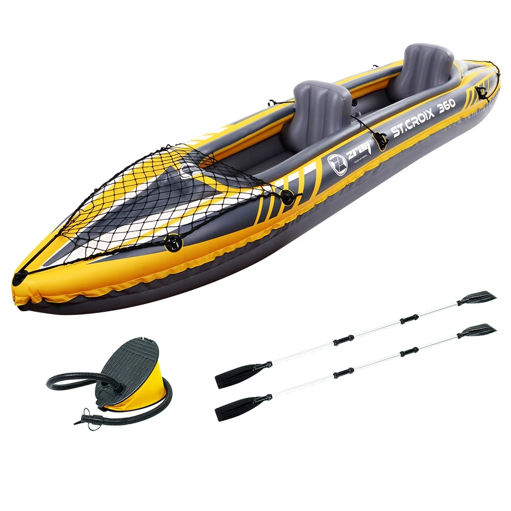 ZRAY 37326 Inflatable PVC Kayak ST. CROIX with foot pump kayak paddle and inflatable kayak seat inflatable boat