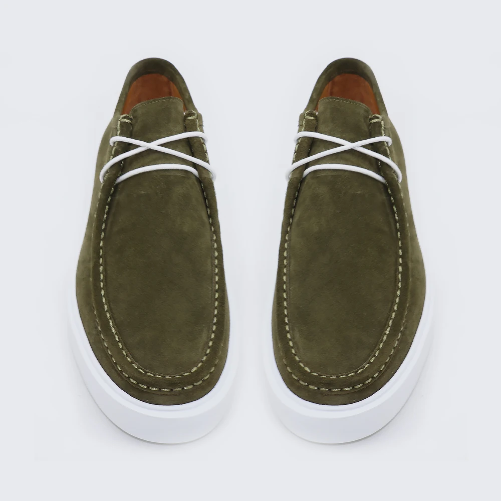 LANCI Classic Manufacturing Shoes Faux Suede Fashionable Casual Walking Shoes Italian Craft Luxury Shoes Men