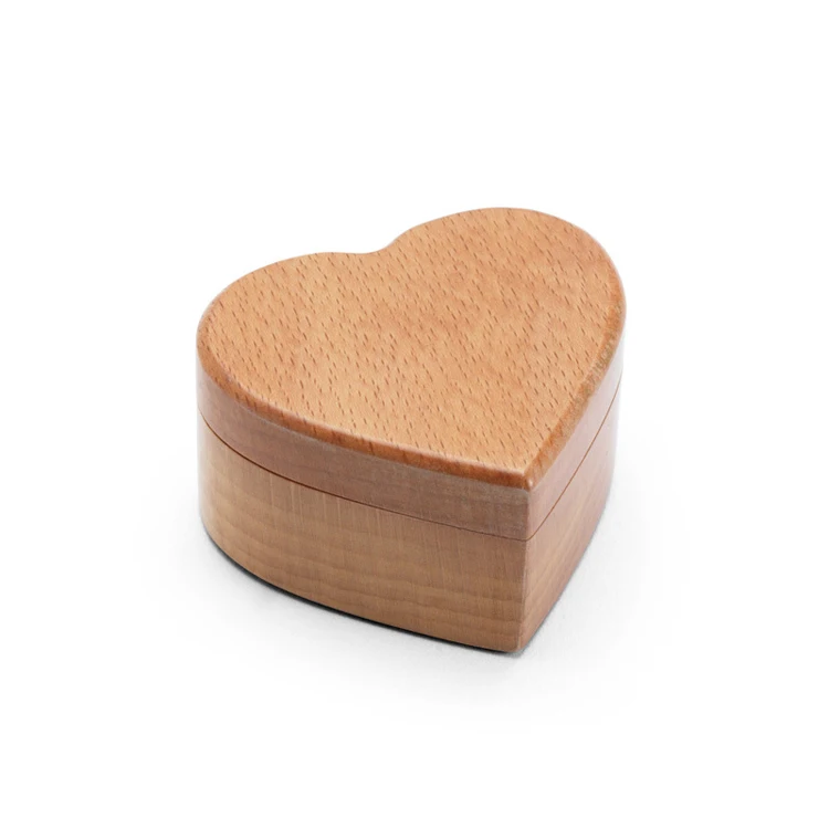 Wholesale Cheap Wooden heart-shaped ring box jewelry box