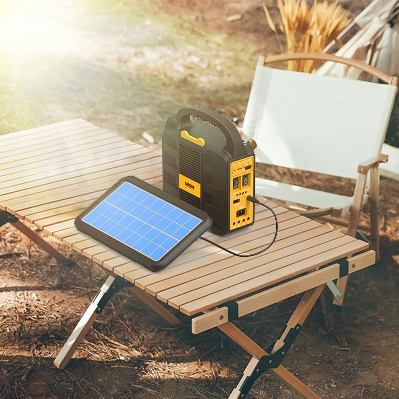 Solar Mini Rechargeable Led Lighting Powered Kits Portable Power bank Panel Home Radio System Multifunctional Power Kit