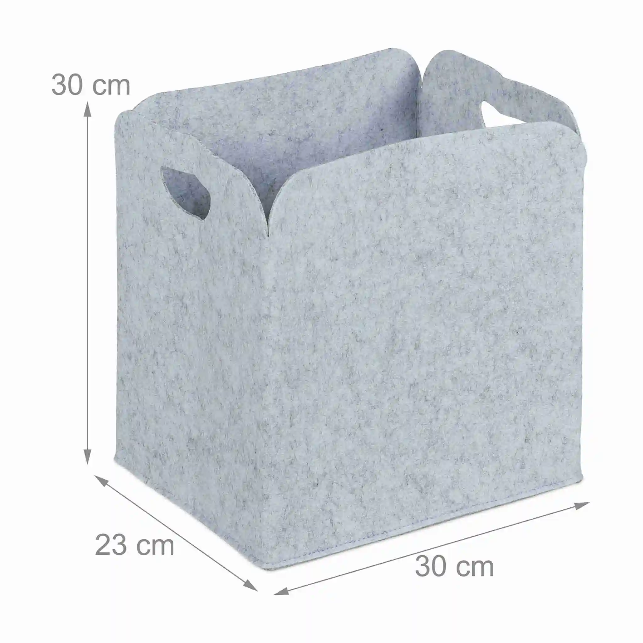 Foldable Lightweight Felt Clothes storage box Light Grey felt organizer for Sweater storage