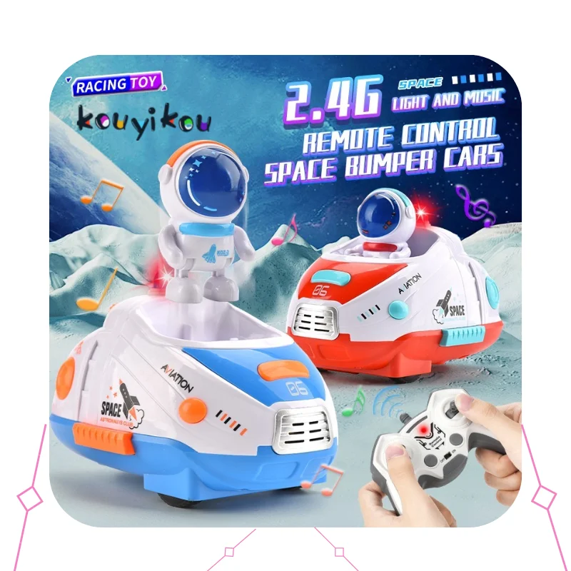 KOUYIKOU 2024 NEW Spaceman MODEL CAR TOY 2.4G Light Music RC Space Bumper Car FIGHTING for KIDS