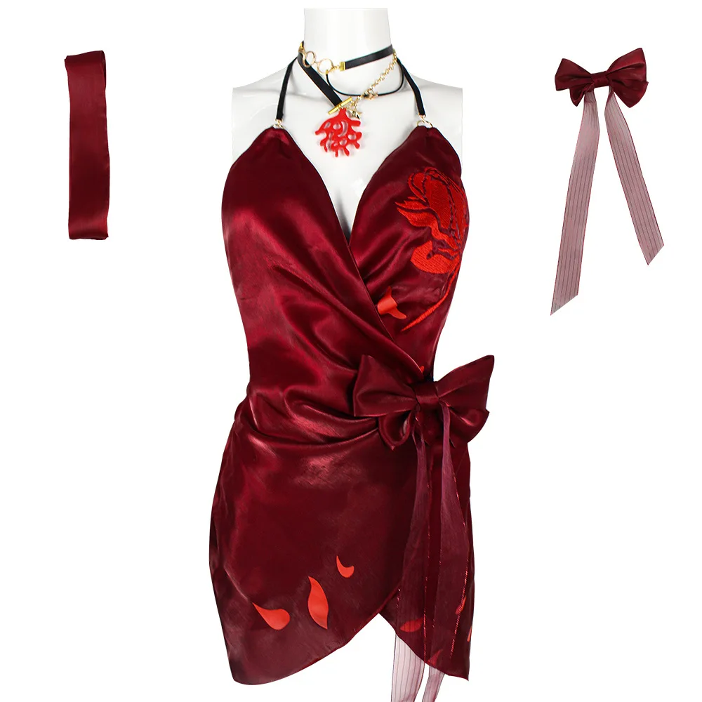 Everlasting Ning Hongye cosplay suit summer party afternoon Geisha red swimsuit Ning Hongye cosplay suit