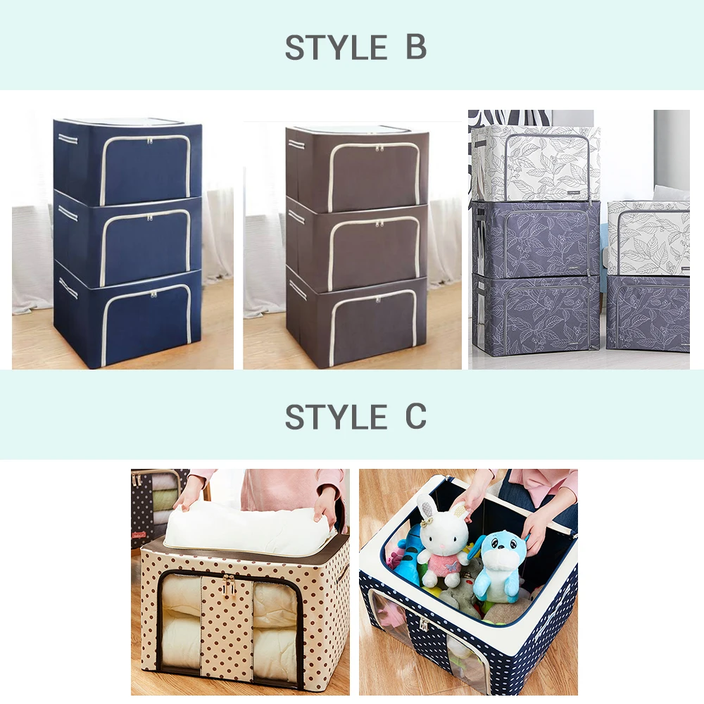 Large capacity Foldable Thick Oxford Clothing Organizer Storage Bags