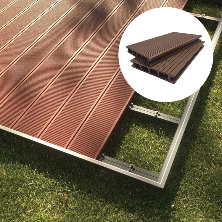 Outdoor Wood Plastic Composite Decking WPC Decking Composite Wood Floor