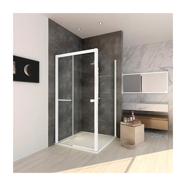 MH-GAQ5A-080 8mm Aluminium high quality simple free glasses hotel shower enclosure room cabin