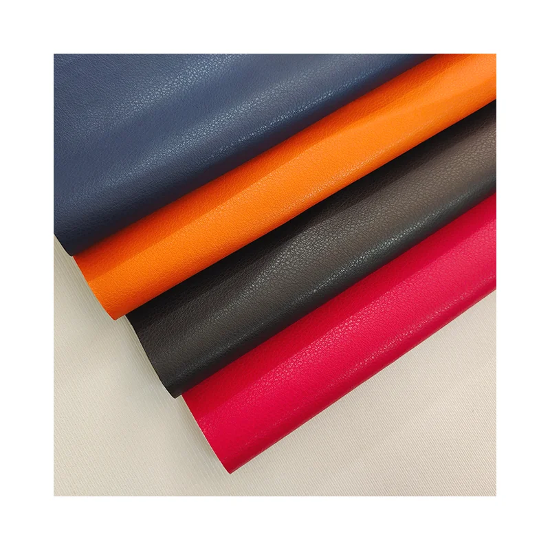 PU non-woven litchi pattern synthetic leather product for car seat jewelry box packaging decorating