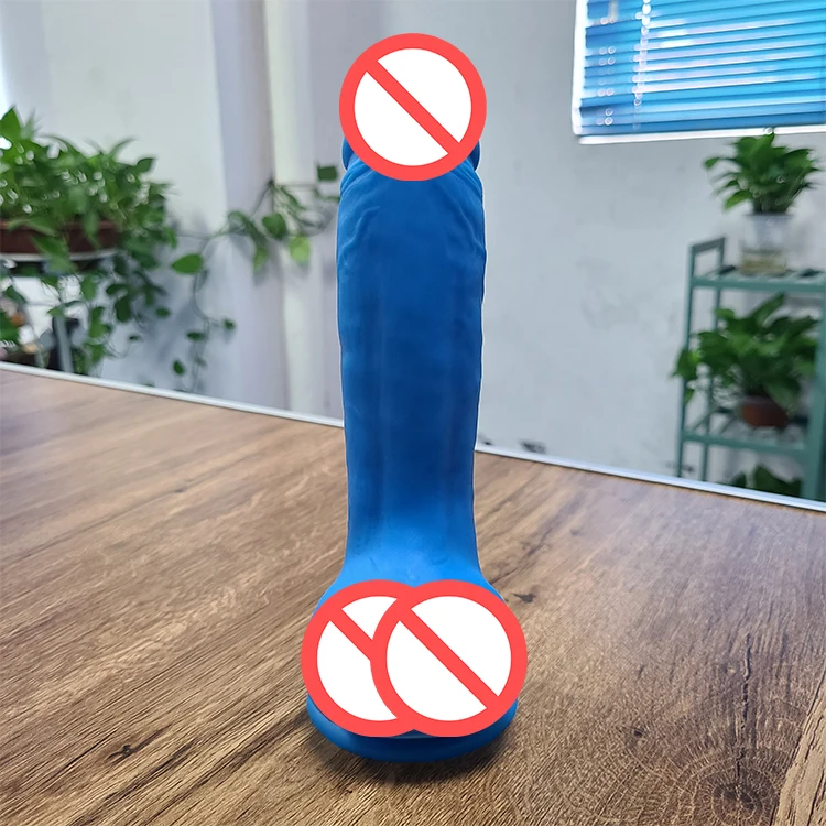 
Wholesale Medical Grade Silicone Colorful Thrusting Giant Anal Penis For Gay Men Lesbian 