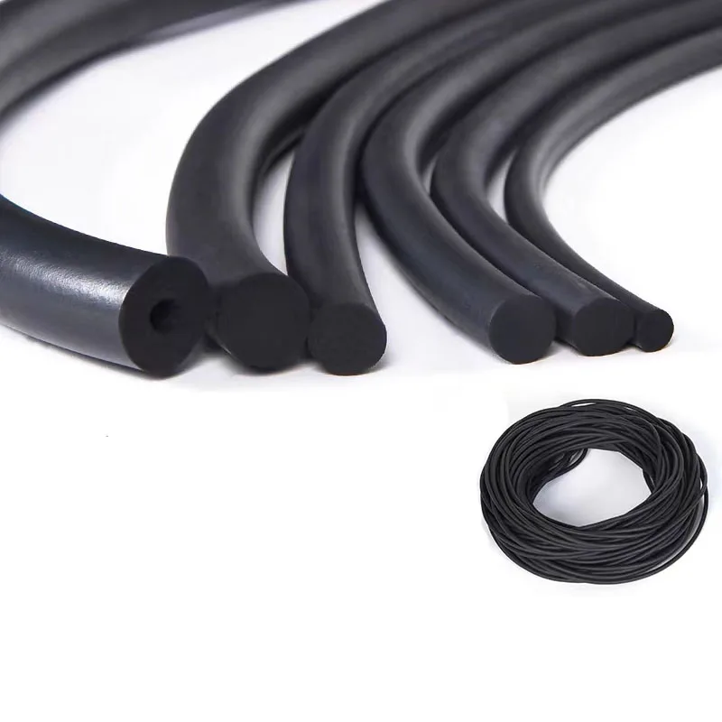 High quality Solid Rubber Rope Nbr Material Rubber Rope Oil-resistant O-type Sealing Strip