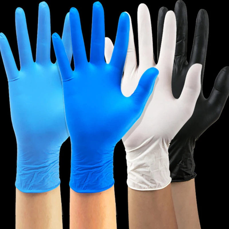 Wholesale Black Powder Free Non-Medical Nitrile Synthetic Guantes With High Quality household Disposable Nitrile Glov
