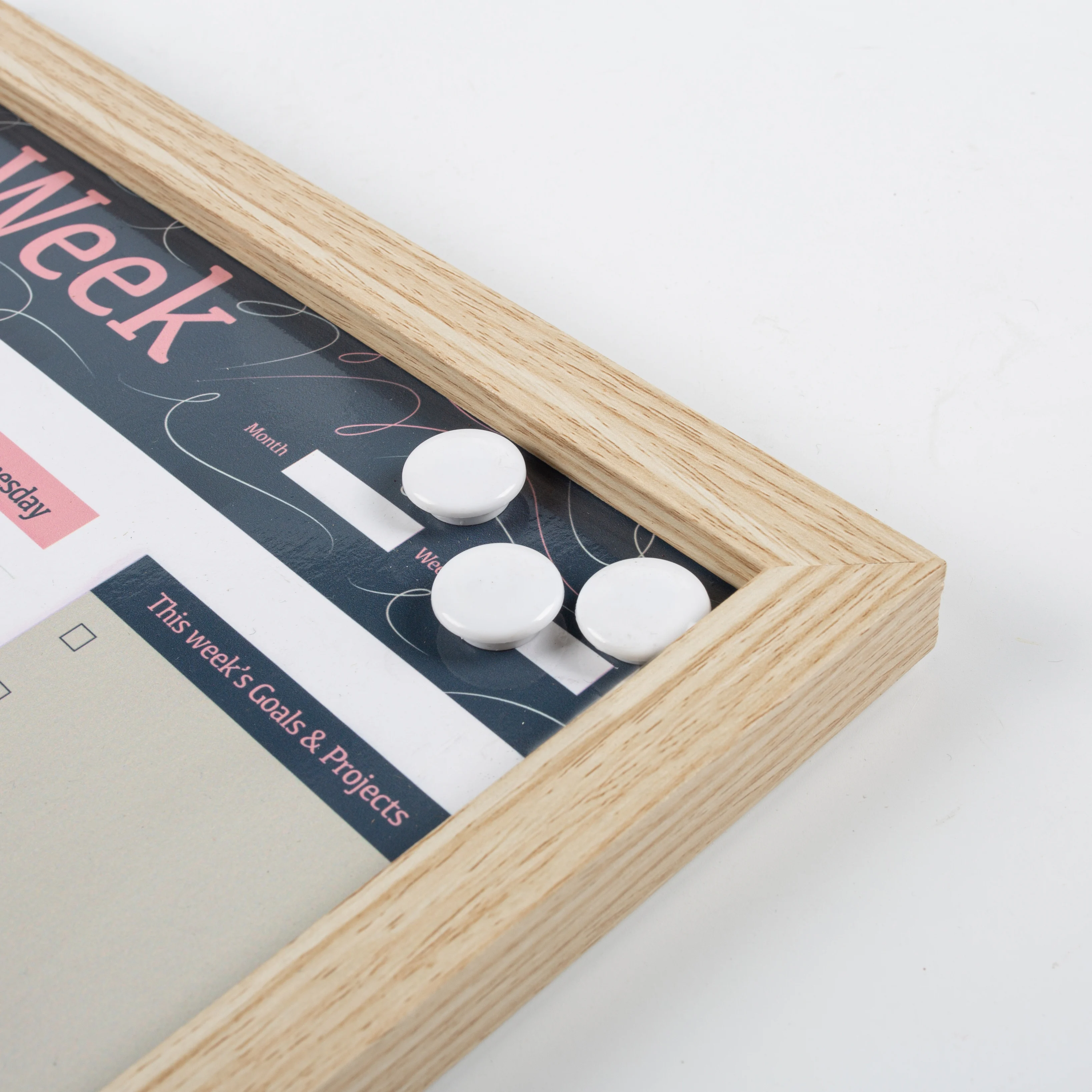 Sofine wall mount My Week planner writing whiteboard magnetic framed dry erase board