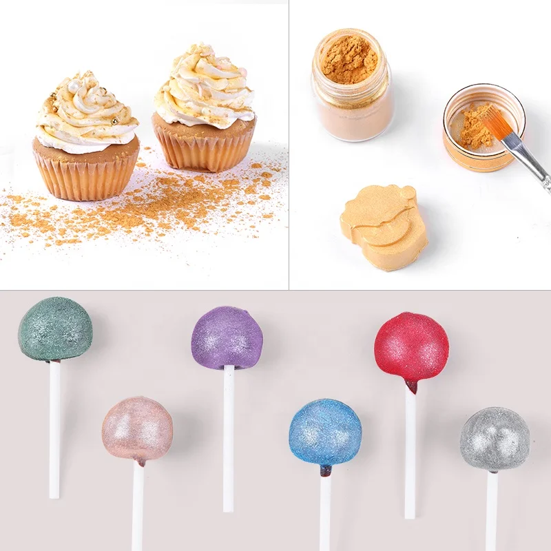 5g Glass Bottle Food Grade Edible Gold Glitter Silver Glitter Powder Dust Glitter Cakes Sprinkles Decoration for Drinks