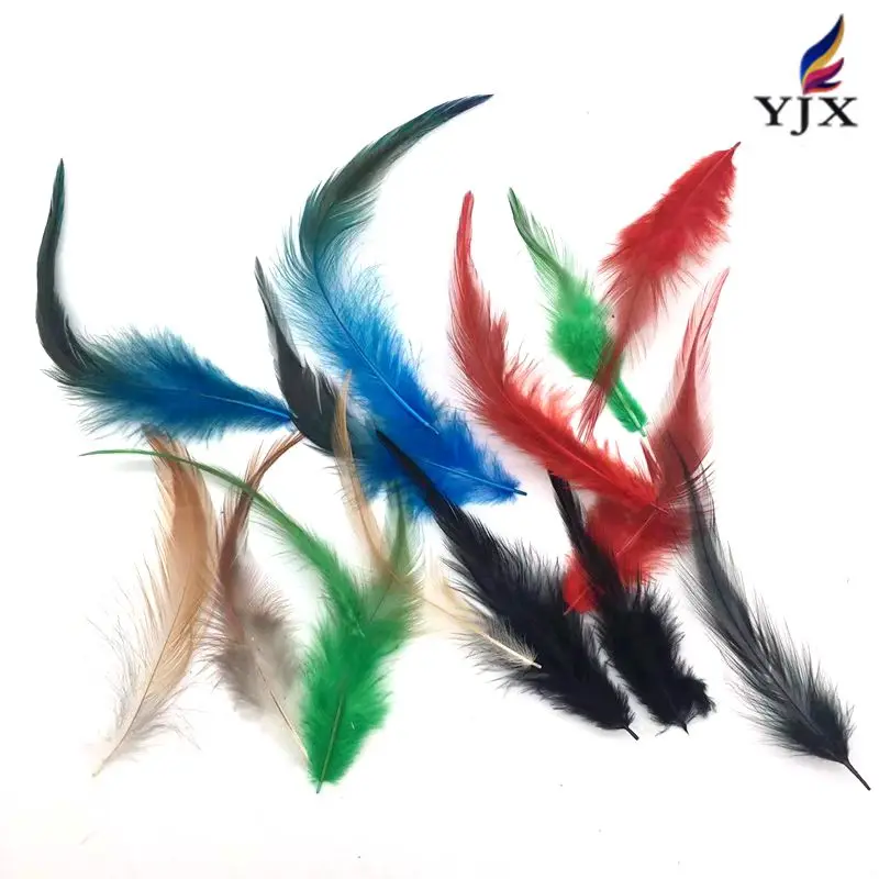 Wholesale Saddle Hackle Black Rooster Feather for Crafts Natural Pheasant Neck Feathers DIY Pendant Earrings Dream Catcher