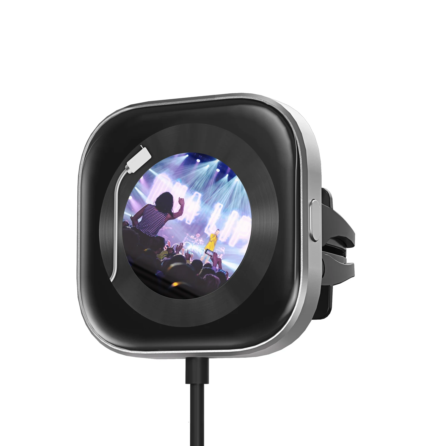 Ottocast New Design Carplay Clip Wireless Carplay AI Smart Box Carplay for Car Diffuser Digital Car Vent Clock